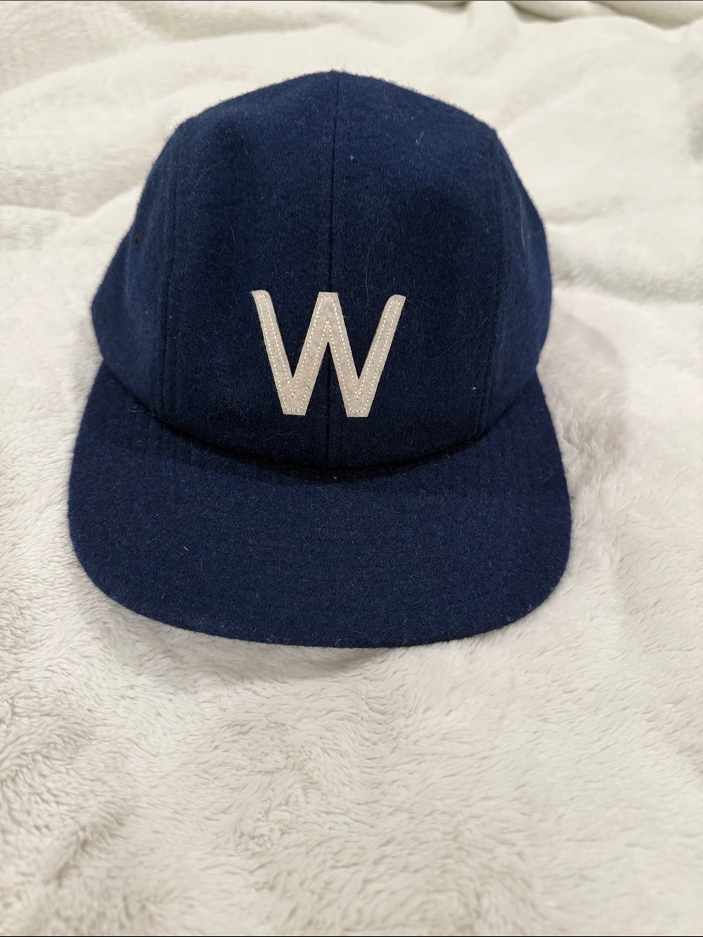 Classic Navy Cap with White 'W' Embroidery